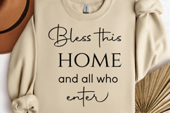 Bless this home and all who SVG, Rustic Farmhouse SVG Product Image 1