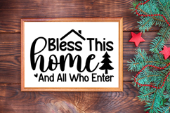 Bless This Home and All Who Enter Sign SVG, Farmhouse Sign Product Image 3