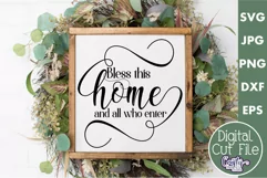 Bless This Home Farmhouse Home Sign Svg Product Image 1