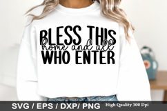Bless This Home and All Who Enter - Christian SVG Design Product Image 1