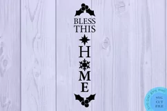 Bless This Home Svg Christmas Porch Sign Svg Christmas Svg Product Image 2