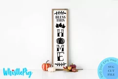 Bless This Home Svg Porch Sign Svg Farmhouse Fall Svg Fall Product Image 1