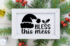 Bless This Mess Sign SVG, Farmhouse Christmas Sign Product Image 2