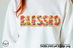 Blessed Christian sublimation , Faux embroidery Product Image 1