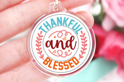 Blessed and thankful SVG, Keychain SVG Product Image 1