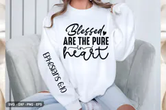 Blessed are the pure in heart - Christian Sleeve T-Shirt Des Product Image 2