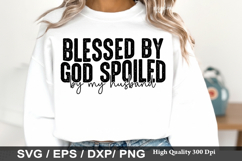 Sarcastic SVG Design - Blessed by God Spoiled by My Product Image 2