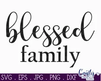 Farmhouse Home Round Sign Svg | Blessed Family Product Image 3