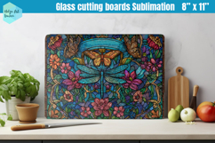 Glass Cutting Boards Kitchen | dragonflies PNG Product Image 1