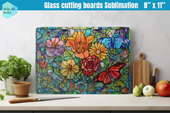 Glass Cutting Boards Kitchen | Blessed Mom Floral Product Image 1