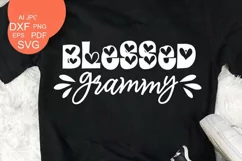 Blessed Grammy SVG Blessed Grandma png pdf Family shirts Product Image 1