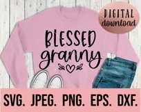 Blessed Granny SVG - Most Loved Granny - Granny Life SVG Product Image 2