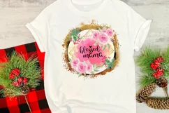 Blessed Mama Ornament Sublimation I Christmas Ornament PNG
