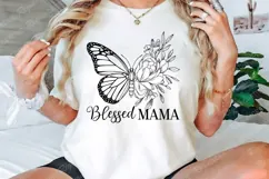 Blessed Mama SVG Design, Mother's Day T-shirt Design Product Image 2