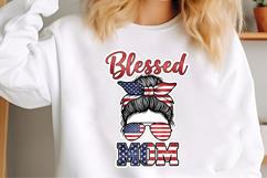 Blessed Mom Patriotic Sublimation ,Blessed Mom Patriotic PNG Product Image 2