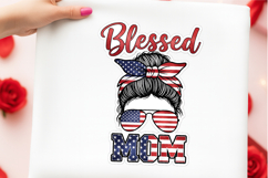 Blessed Mom Patriotic Sublimation ,Blessed Mom Patriotic PNG Product Image 3