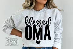 Blessed Oma SVG - Cool Loved Oma Era - Mothers Day Gift PNG Product Image 2
