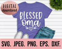 Blessed Oma SVG - Most Loved Oma - Oma Life - Mothers Day Product Image 2