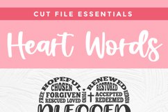 Blessed svg with subway art heart for Silhouette machines - pinterest image