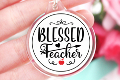 Blessed teacher SVG, Teacher Keychain SVG Product Image 1