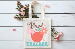 Blessed Teacher SVG | Boho Teacher SVG | Teacher Floral PNG Product Image 3