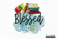 Blessed Teacher Sublimation PNG Product Image 1