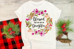 Blessed That You are My Daughter I Daughter Christmas Ornament Sublimation PNG