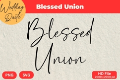Blessed Union - Wedding Quote SVG&#039;s Cut Product Image 1