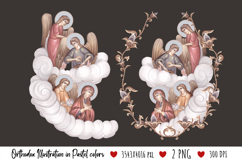 christening, floral, frame, religious, icon, set, communion, church, lord, faith, sacrament, saviour, epiphany, pastel, christian, evangelical, antique, rebirth, decoration, orthodox, sacred, greek, madonna, art, bible, kit, saint, holy, middle ages, king