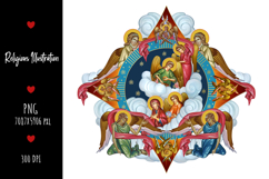 christening, vintage, religious, heaven, communion, faith, sacrament, saviour, epiphany, christian, evangelical, orthodox, greek, art, saint, holy, king, baptism, confirmation, angels, religion, sky, illustration, god, blessing, byzantine