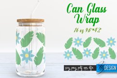 Summer 16 oz Glass Can Wrap SVG| Tropical SVG Glass Can Wrap Product Image 4