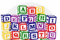 Baby Blocks Alphabets letters SVG bundle - 26 A-Z, 0-9 Product Image 2