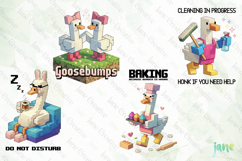 Blocky-Style Funny Goose PNG Bundle Product Image 1