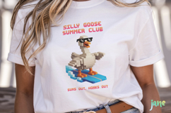 Blocky-Style Funny Summer Goose PNG Product Image 2