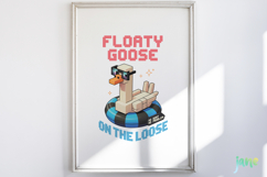 Blocky-Style Funny Summer Goose PNG Product Image 3