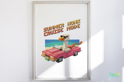 Blocky-Style Funny Summer Goose PNG Product Image 5