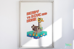 Blocky-Style Funny Summer Goose PNG Product Image 5