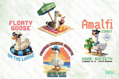 Blocky-Style Funny Summer Goose PNG Product Image 1
