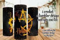 Happy Halloween Pentagram Mix Hair Dark Witch PNG Graphic Product Image 6