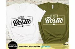 blonde and brunette | besties heart svg | besties shirts Product Image 1