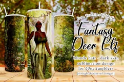 Blonde Female Fantasy Deer Elf 20oz Tumbler Design Product Image 1