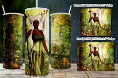 Blonde Female Fantasy Deer Elf 20oz Tumbler Design Product Image 3