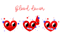 Kawaii Blood Donation Heart Clipart Product Image 2