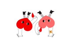 Hand-Drawn Blood Donation Clipart: 24 Cute Heart Characters Product Image 4