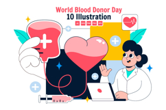 10 World Blood Donor Day Illustration Product Image 1
