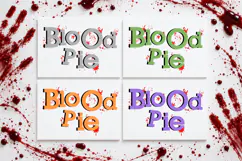 Blood Pie | Halloween Splatter Color Font Product Image 1
