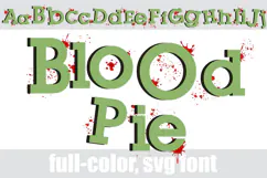 Blood Pie | Halloween Splatter Color Font Product Image 5
