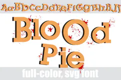 Blood Pie | Halloween Splatter Color Font Product Image 4