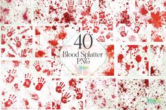 Blood Splatter PNG Sublimation Product Image 1