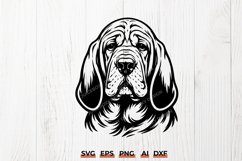 Bloodhound Head SVG | Bloodhound Hunting Dog Face Clipart Product Image 1
